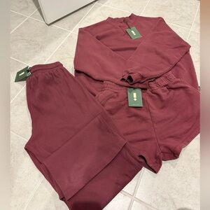 Daily Drills Heavyweights Thermal Resort Pants M/L Bundle Wine
